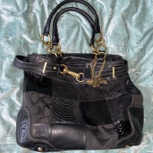 100% Authentic Black Patchwork Coach Tote